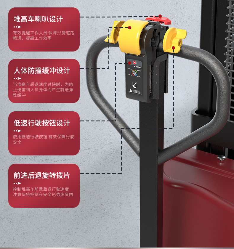 揚(yáng)子叉車 步行式全電動(dòng)堆高車QDA(圖12)